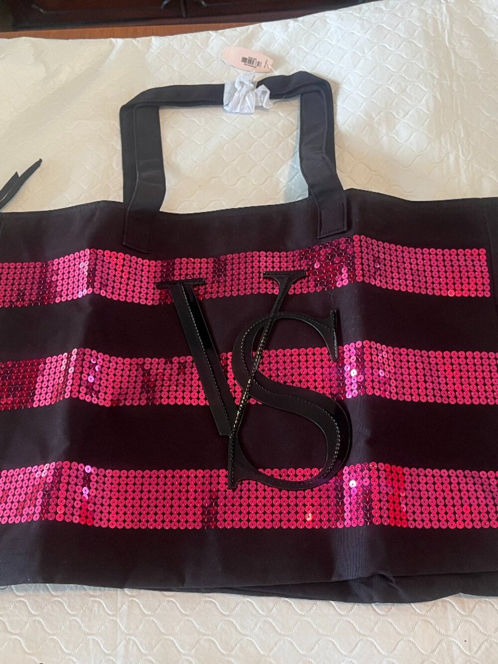 Victoria's Secret sequin tote bag
